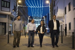 Representantes de Coalición Canaria en la Calle de El Medio de San Sebastián de La Gomera