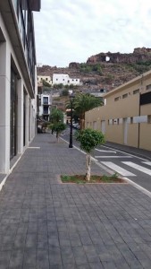 Calle trasera al Centro de Salud de Playa de Santiago