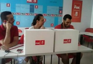 Urnas electorales del PSOE