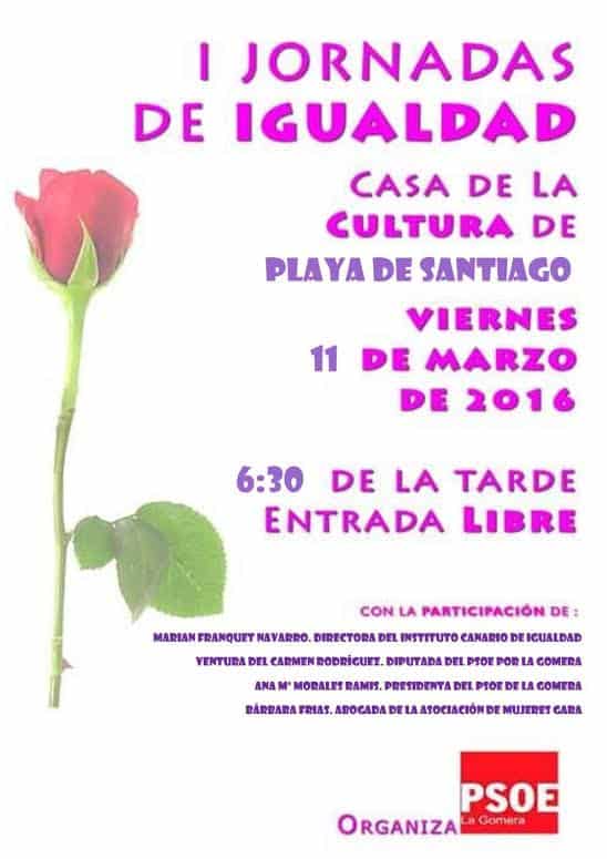 Cartel de las Jornadas de Igualdad en Playa de Santiago