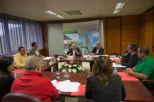 Un momento de la reunión en el Cabildo Insular de La Gomera 