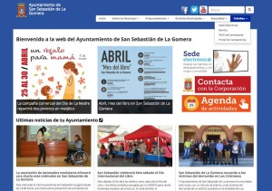 web del ayuntamiento de San Sebastian de La gomera