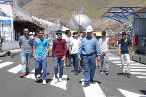 Grupo de alumnos en su visita a las instalaciones