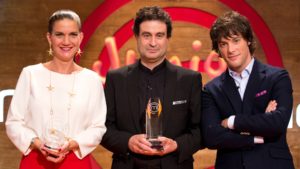 Samantha Vallejo-Nájera, Pepe Rodríguez y Jordi Cruz, jurado de Master Chef. RTVE