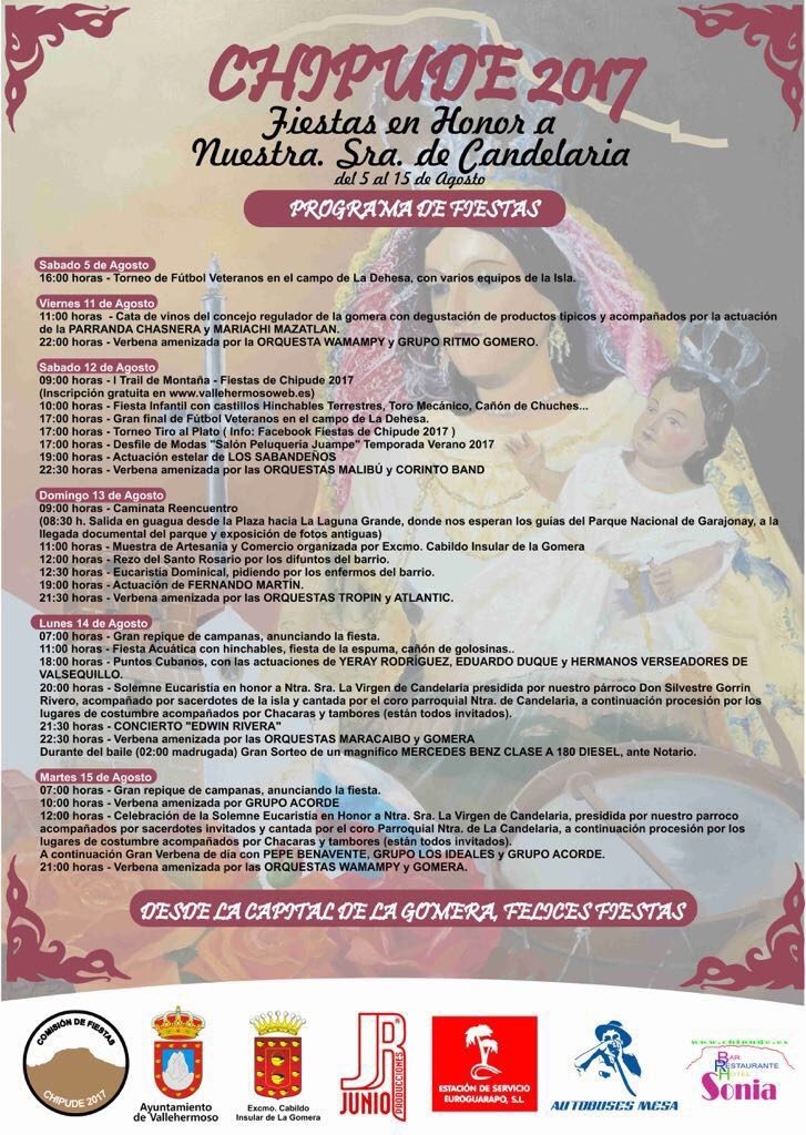 Programa Fiestas de Chipude 2017