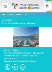  “Otro indicativo de que la ZCA de Vueltas no existe para quienes plantean las zonas comerciales, es que, en la aplicación del Gobierno de Canarias creada para encontrar todos los comercios asociados a las Zonas Comerciales Abiertas, Vueltas no sale. De La Gomera, sólo sale San Sebastián, aunque sin ningún comercio asociado”