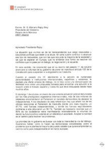 carta presidente de la Generalitat