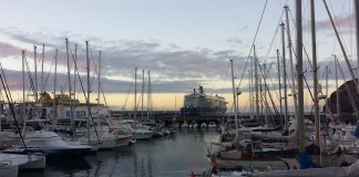 Primera visita en 2016 del Mein Schiff 4 a San Sebastián de La Gomera hoy sábado