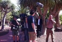 El Cabildo colabora con una cadena de televisión de Estonia para grabar un reportaje de La Gomera