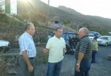 Rivero y Curbelo recorren las zonas afectadas por el incendio en La Gomera
