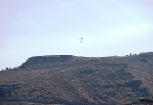 Llegan los helicópteros a la zona de los incendios