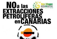 Acción contra las prospecciones petrolíferas el Día de Canarias en La Gomera