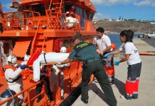 Simulacro en el mar de accidente aéreo del Aeropuerto de La Gomera