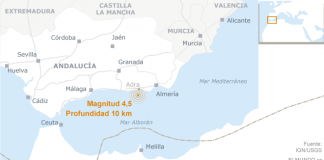 Un terremoto de 4,4 grados frente a la costa andaluza sacude Granada