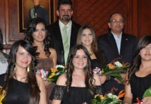 Las cinco candidatas a Romera Mayor de las Fiestas de San Sebastián fueron presentadas en el Ayuntamiento