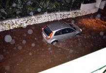 Importante tromba de agua en el norte de Tenerife esta Nochebuena
