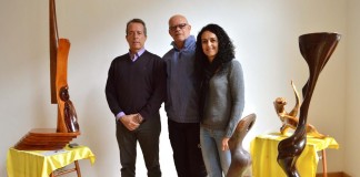 Suso Santos expone sus esculturas de madera  en Hermigua