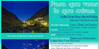 El Ayuntamiento de Valle Gran Rey organiza un taller de observación de las estrellas