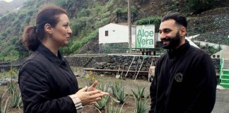 Ventura del Carmen Rodríguez, visitó este sábado la finca de aloe vera de Hermigua