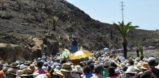 Corte temporal de la carretera entre Pajarete y la ermita de El Paso este viernes en Alajeró
