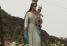 Alajeró celebra con la participación de centenares de peregrinos la tradicional procesión y bajada de la Virgen de El Paso