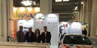 El seat pintado por César Manrique protagoniza el stand de Cicar en la Fira de Barcelona 2016