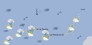 Nubes y lluvias débiles al norte e intervalos nubosos en el resto