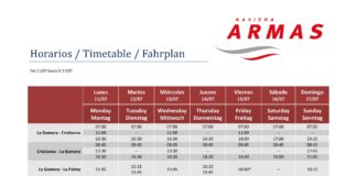 Horario del buque Volcán de Taburiente entre el lunes, 11 de julio al próximo domingo, 17 de julio