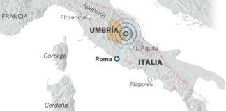 Un fuerte terremoto de magnitud 5,4 sacude el centro de Italia