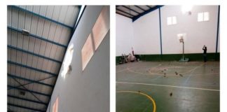 Unos vándalos causan desperfectos en el gimnasio del colegio de La Lomada en San Sebastián