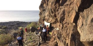 Desalojos de la playa de Chinguarime