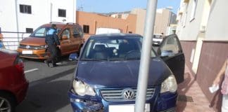 Accidente en San Sebastián de La Gomera con resultado de una herida leve y tres vehículos implicados