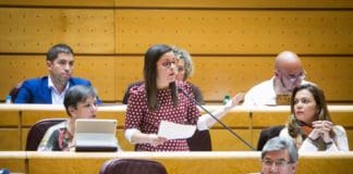 Yaiza Castilla pidió al ministro de Fomento soluciones a los problemas del aeropuerto gomero