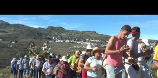 Las chácaras y los tambores sonaron en honor a San Isidro en la Montaña Tagaragunche de Alajeró