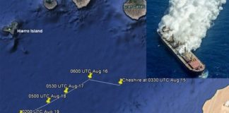 El granelero Cheshire deambula por el sur de Canarias convertido en una gigantesca bomba flotante