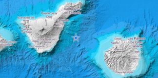 Registrado un terremoto de magnitud 2,8 entre Tenerife y Gran Canaria