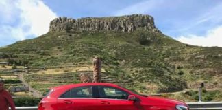 El número 29238 ganador del vehículo Mercedes Benz de las Fiestas de Chipude