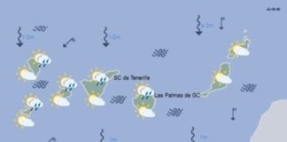 Lloviznas en el sur y lluvias débiles en el norte de las islas este martes