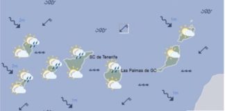 LLuvias débiles en Canarias este domingo