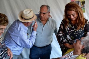 Casimiro Curbelo y Cristina Valido en el encuentro de mayores