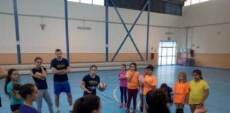 Clinic de voleibol con jugadoras de la Superliga del Club Voleibol Bahía San Sebastián