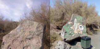 El Cabildo de Gomera elimina pintadas y retira 600 kilos de residuos de la Playa del Inglés