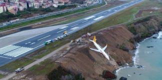 Un avión turco con 162 pasajeros cae por un acantilado sin que haya heridos