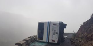 La pericia de un  conductor de  guagua evitó un accidente de mayores consecuencias  en La Gomera