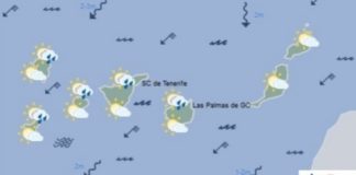 Nubes con probables chubascos y viento