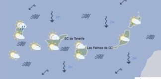 Intervalos nubosos con lluvias al este y nordeste de las Islas con más relieve