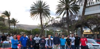 Los componentes de la Escudería Gomera Racing con las Fiestas Lustrales 2018
