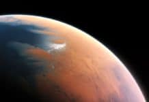 Descubren un gran lago de agua líquida bajo el hielo de Marte