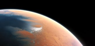 Descubren un gran lago de agua líquida bajo el hielo de Marte