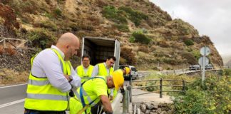 Obras Públicas comienza las obras de sustitución de las barreras de seguridad de la carretera GM-1